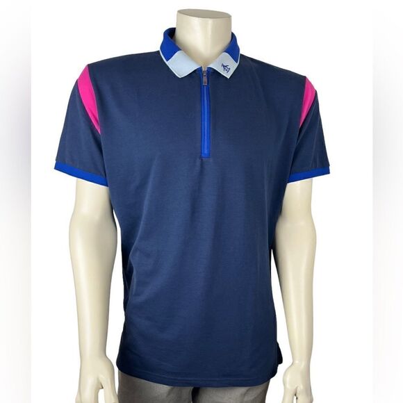 Original Penguin S/S Polo Shirt with Front Zip Closure Excellent Condition Sz XL - Picture 1 of 7
